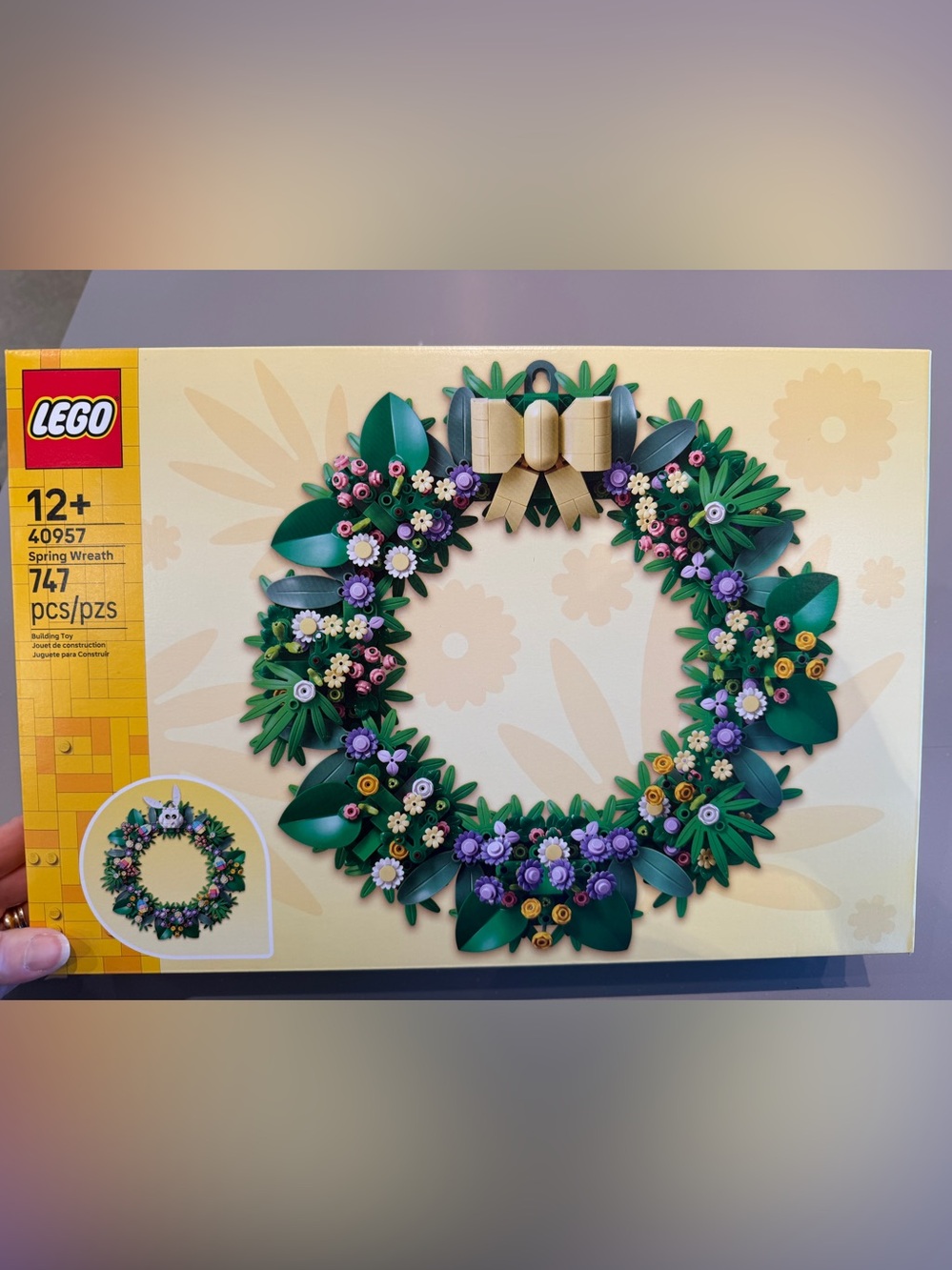 New Lego Decor Spring Easter Wreath Pastel Floral Decoration Building Toy 40957